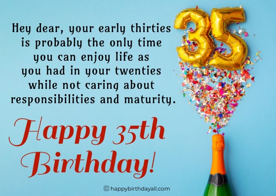 Happy 35th Birthday Wishes 