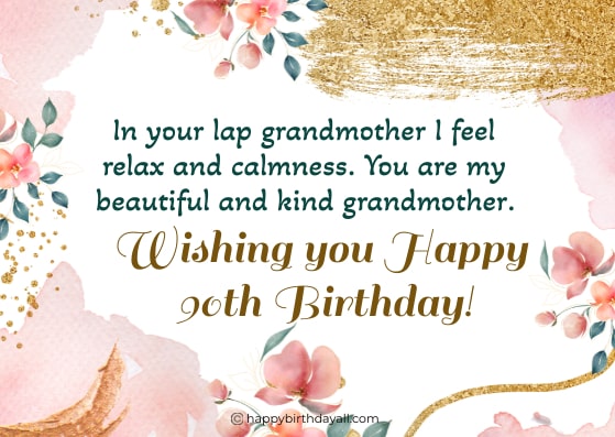 90th Birthday Wishes for Grandmother