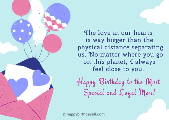 Heart Touching Long Distance Birthday Messages For Husband