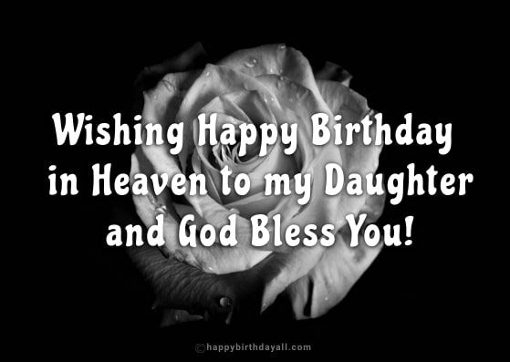 Happy Birthday In Heaven Daughter