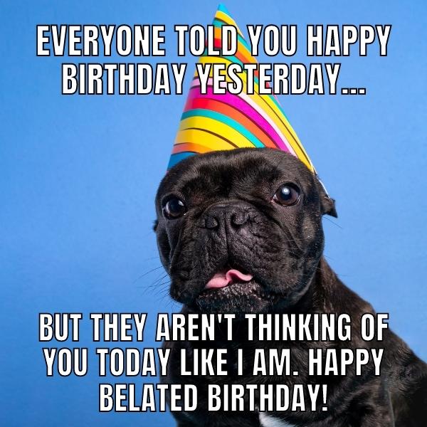 50+ Funny Happy Belated Birthday Memes for Everyone