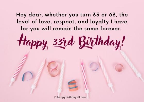 Happy 33rd Birthday Wishes