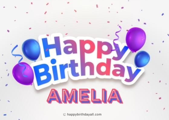 Happy Birthday Amelia Picture