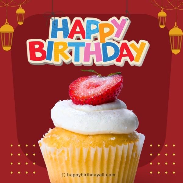 happy birthday cupcake image