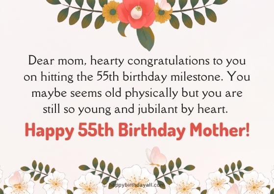 Happy 55th Birthday Quotes for 55-Year-Old Woman