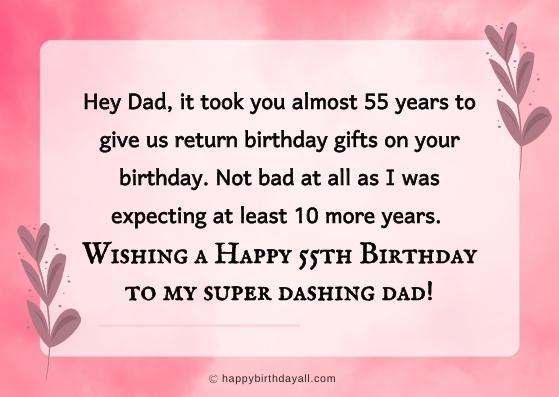 Funny 55th Birthday Wishes