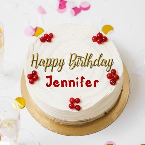 Happy Birthday Jennifer Cake With Name