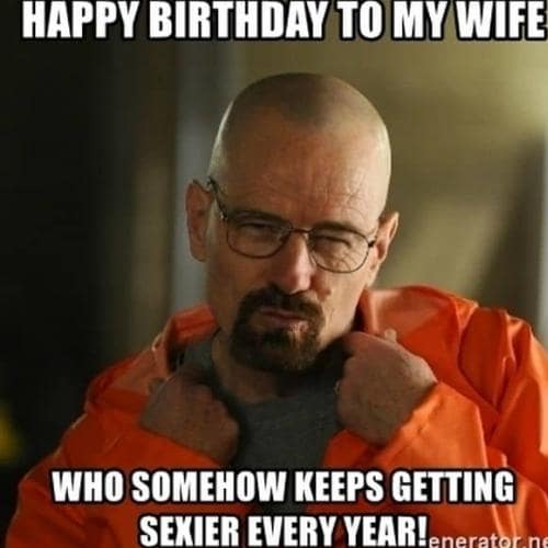 happy birthday wife memes