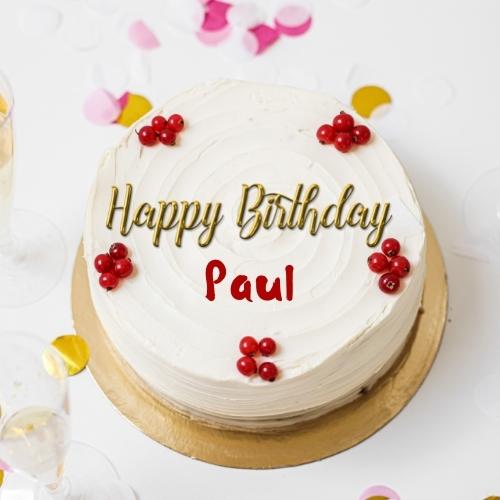 Happy Birthday Paul Cake With Name