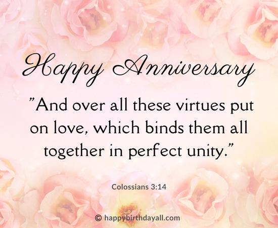 Happy Anniversary Bible Verses - colossians 3:14