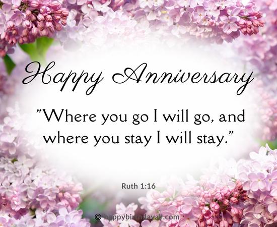 Happy Wedding Anniversary Bible Verses - ruth 1:16