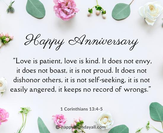 Bible Verses for Wedding Anniversary With Images - 1 Corinthians 13:4-5