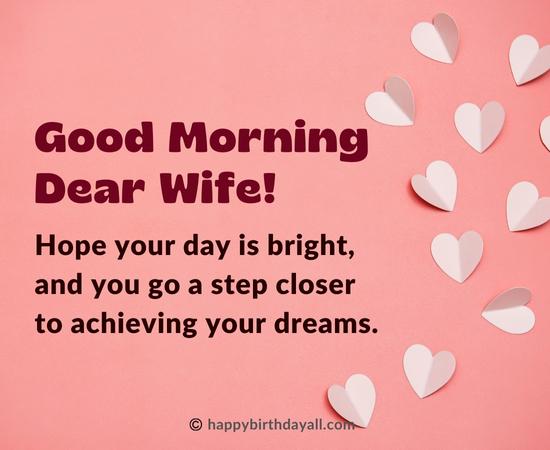 Sweet Good Morning Message For My Wife