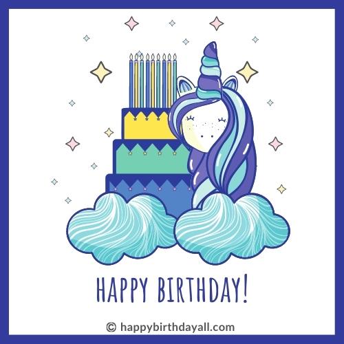 Happy Birthday Gorgeous Images unicorn