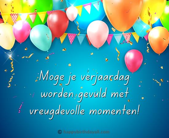 Happy Birthday in Dutch Quotes