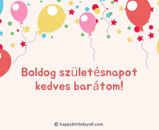 Happy Birthday in Hungarian Wishes