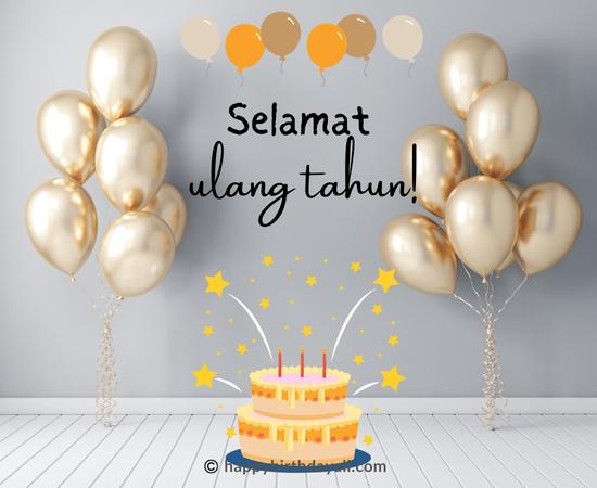 Happy Birthday in Indonesian Images