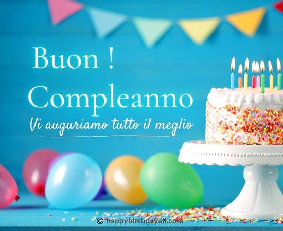 Happy Birthday in Italian pictures