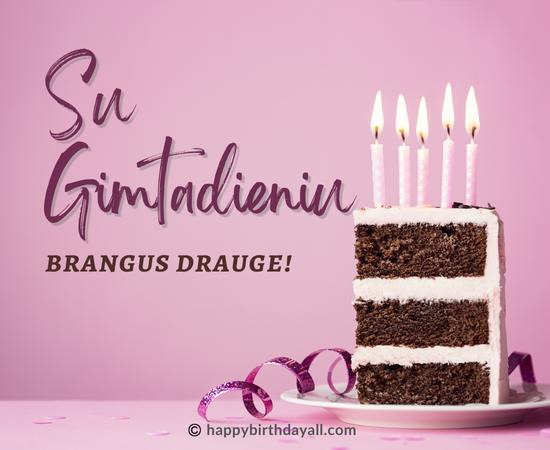 Happy Birthday in Lithuanian Wishes