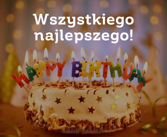 Happy Birthday in Polish Images