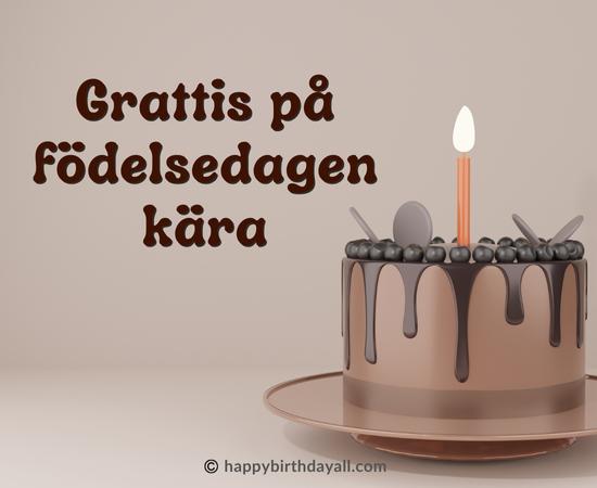 Happy Birthday in Swedish Wishes