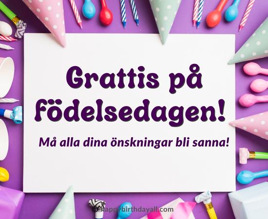 Happy Birthday in Swedish Messages