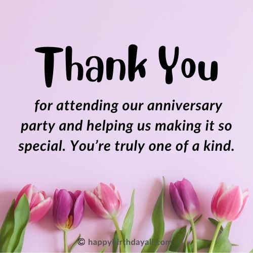 Thank You Messages for Anniversary Wishes