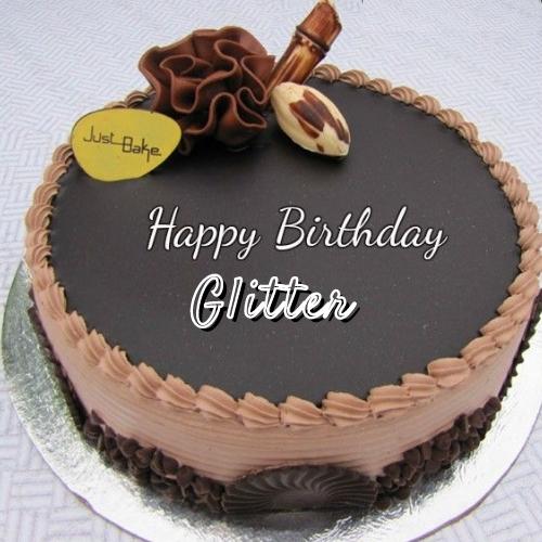 Happy Birthday Glitter Cake With Name