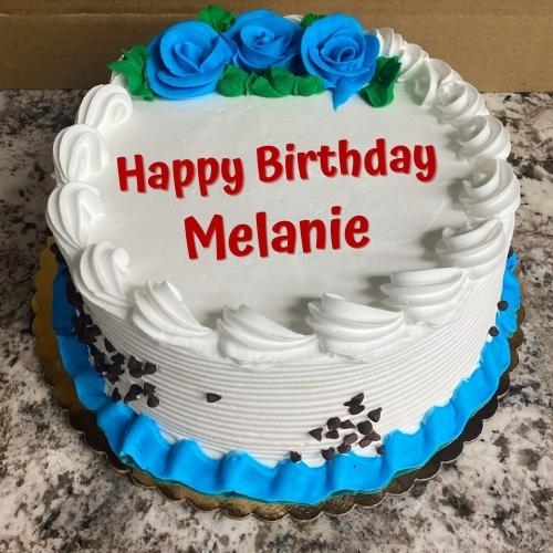 Happy Birthday Melanie Cake With Name