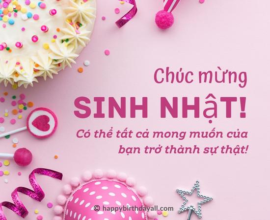 Happy Birthday in Vietnamese Wishes