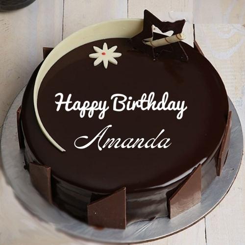 Happy Birthday Amanda Cake With Name