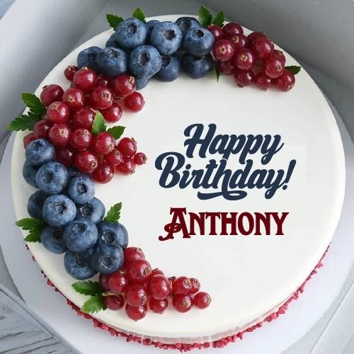 Happy Birthday Anthony Cake With Name