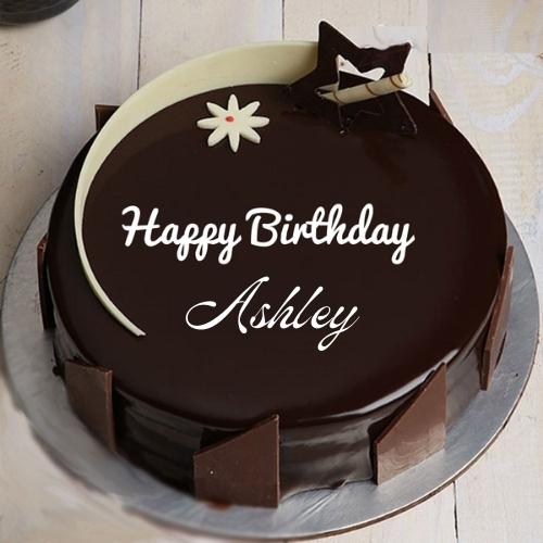 Happy Birthday Ashley Cake With Name