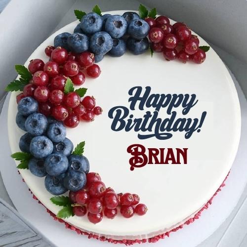 Happy Birthday Brian Cake With Name