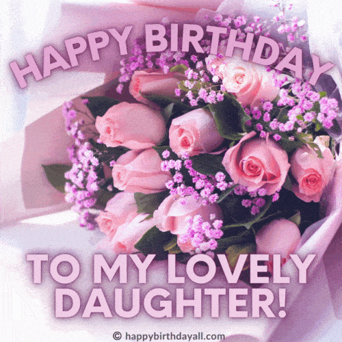 happy birthday daughter gif pic