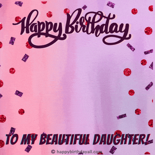 animated funny happy birthday daughter gif