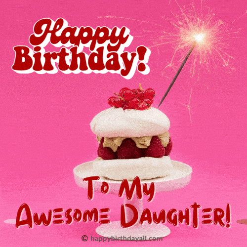 animated happy birthday daughter gif