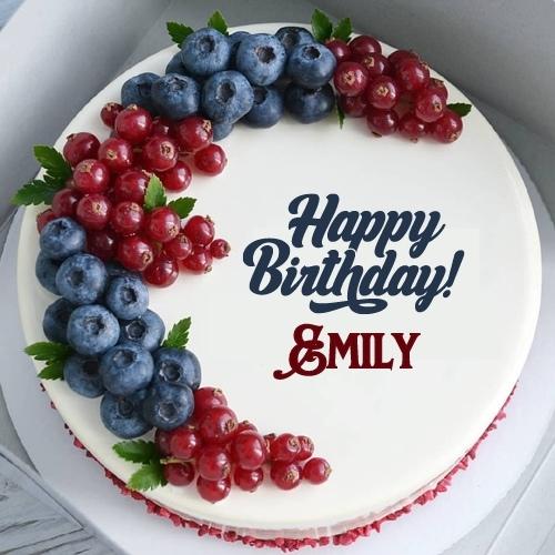Happy Birthday Emily Cake With Name