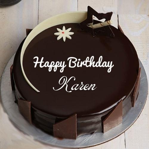 Happy Birthday Karen Cake With Name
