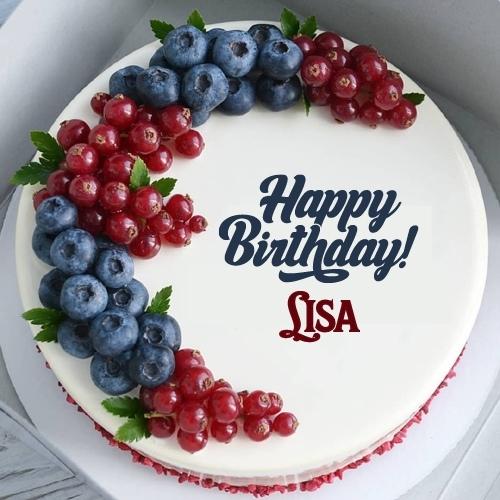 Happy Birthday Lisa Cake With Name