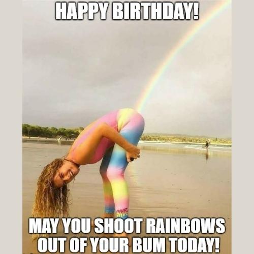 Happy Birthday Memes rainbow