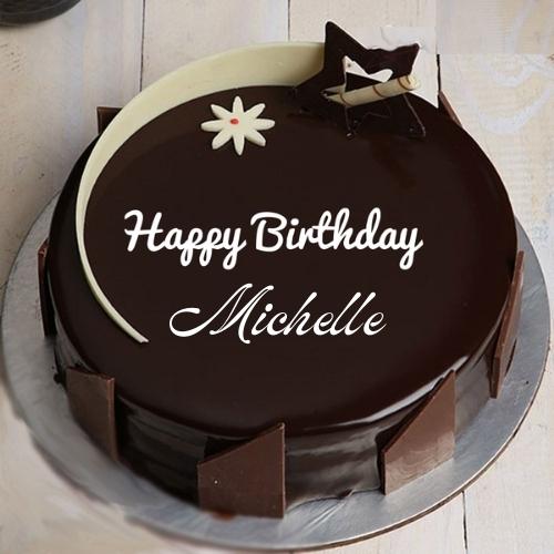 Happy Birthday Michelle Cake With Name