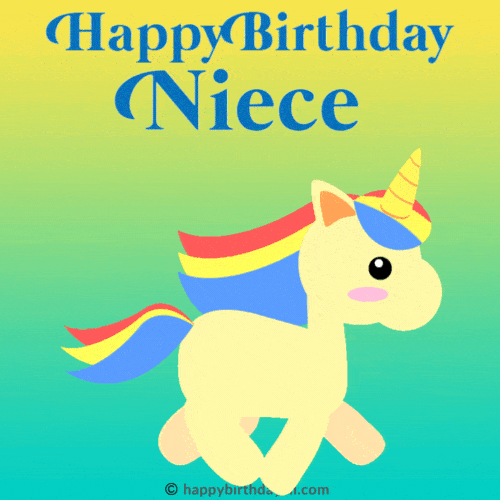 happy birthday niece gif unicorn