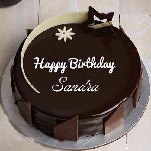 Happy Birthday Sandra Cake With Name
