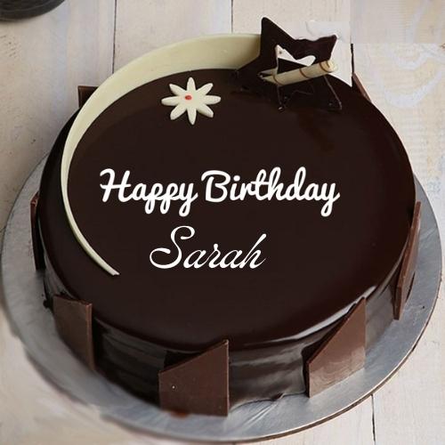 Happy Birthday Sarah Cake With Name