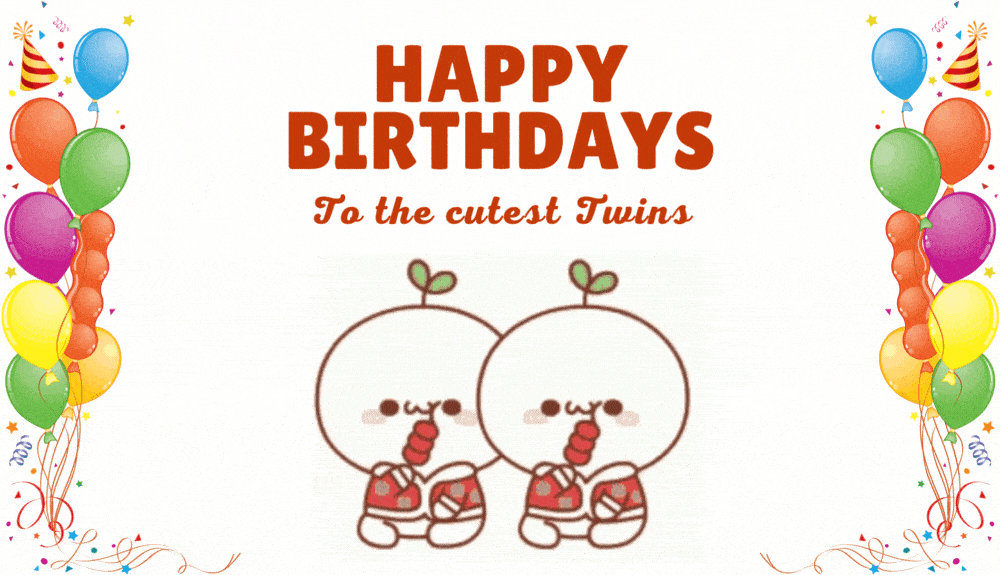 Happy Birthday Twins Gif