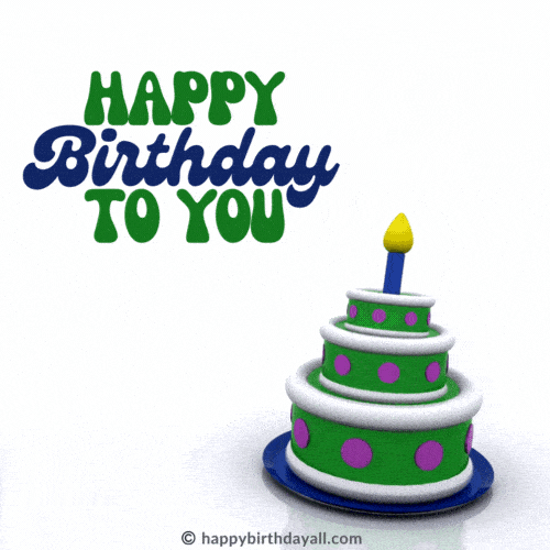 happy birthday cake gif with song