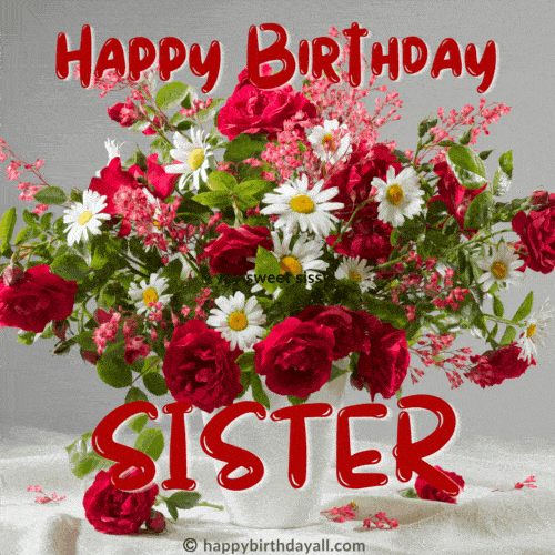 happy birthday cute sister gif images