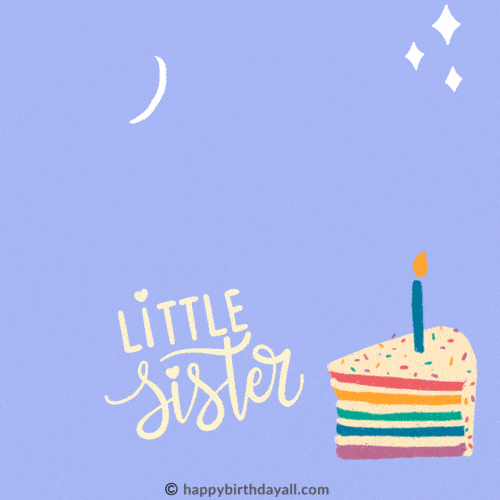 happy birthday sister gif cake