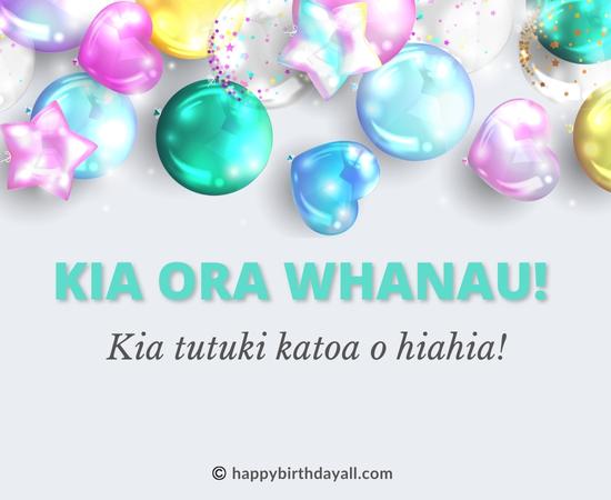 Happy Birthday in Maori Messages